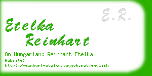 etelka reinhart business card